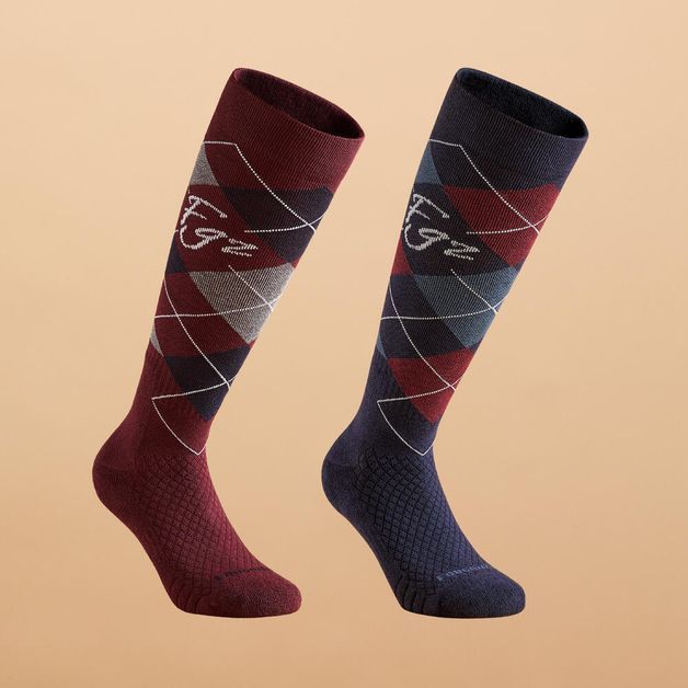 Sks-500-ad-socks-blk-uk-8.5-11-eu43-46-Burgundy-33-36