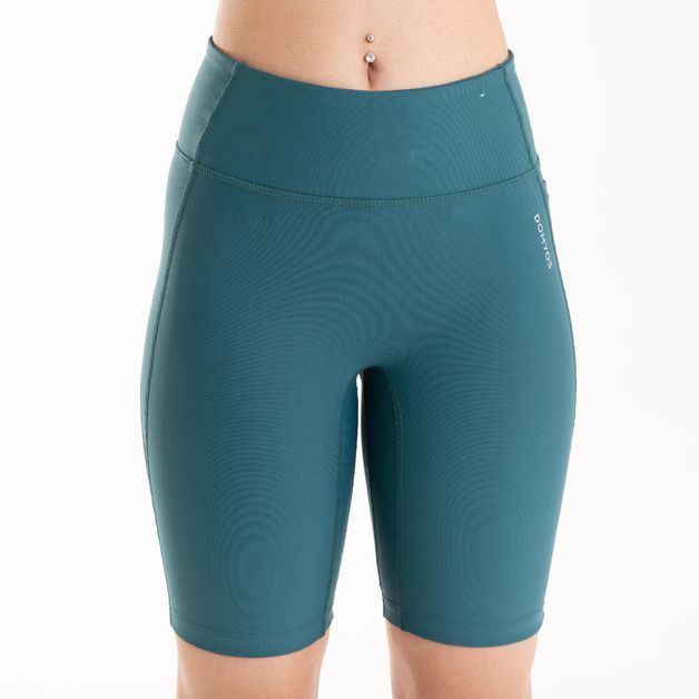 Bermuda-de-poliamida-feminina-FItness-Cardio-500-verde-3G