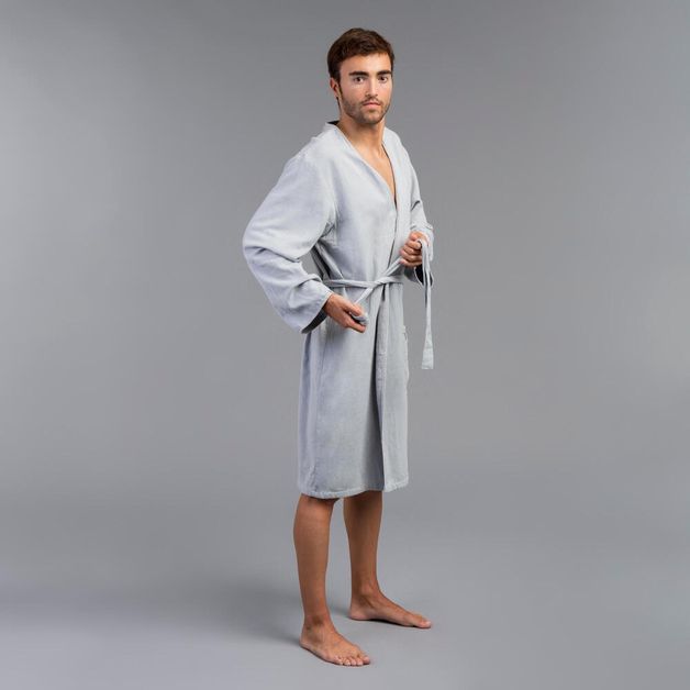 Bathrobe-100-cotton-unisex-grey-xl-G