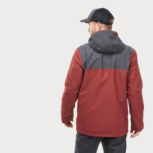 Jaqueta-masculina-de-trekking-Travel-100-3-em-1-vermelho-3G