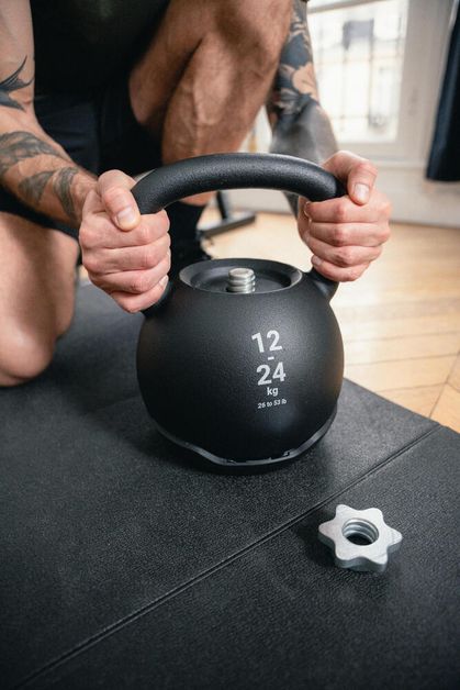 Decathlon | Kettlebell Ajustável de Treino Corength Preto