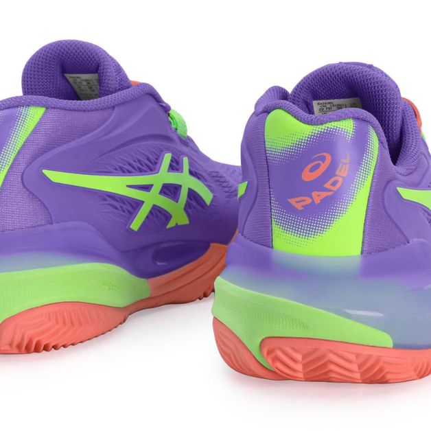 Decathlon | Tênis Asics Gel Resolution X Padel Roxo e Verde