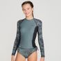 Camiseta Feminina de Surf e Bodyboard 500 Olaian, verde, 11-12 ANOS