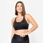 Top Feminino Fitness Cardio com Fecho 900, preto, 3G