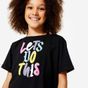 Mdg t-shirt crop, 14-15years/5'2"-5'4" Preta 7-8 ANOS