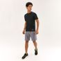 Camiseta de corrida masculina seca e respirável, preta, 3G